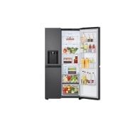 LG 641L Door in Door™ Side by Side (Matte Black), Energiklasse E, Vand-/isdispenser uden vandtilkobling, Smart Diagnosis™ , GSJC41EPPE