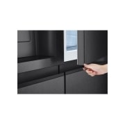 LG 641L Door in Door™ Side by Side (Matte Black), Energiklasse E, Vand-/isdispenser uden vandtilkobling, Smart Diagnosis™ , GSJC41EPPE
