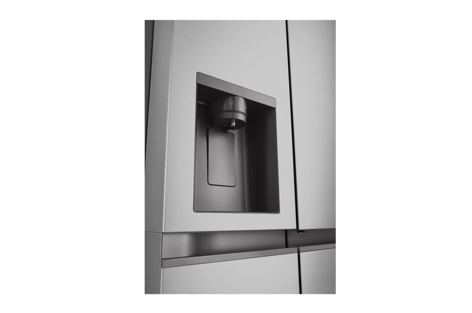 LG 641L Door in Door™ Side by Side (Prime Silver), Energiklasse E, Vand-/isdispenser uden vandtilkobling, Smart Diagnosis™ , GSJC41PYPE