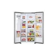 LG 641L Door in Door™ Side by Side (Prime Silver), Energiklasse E, Vand-/isdispenser uden vandtilkobling, Smart Diagnosis™ , GSJC41PYPE
