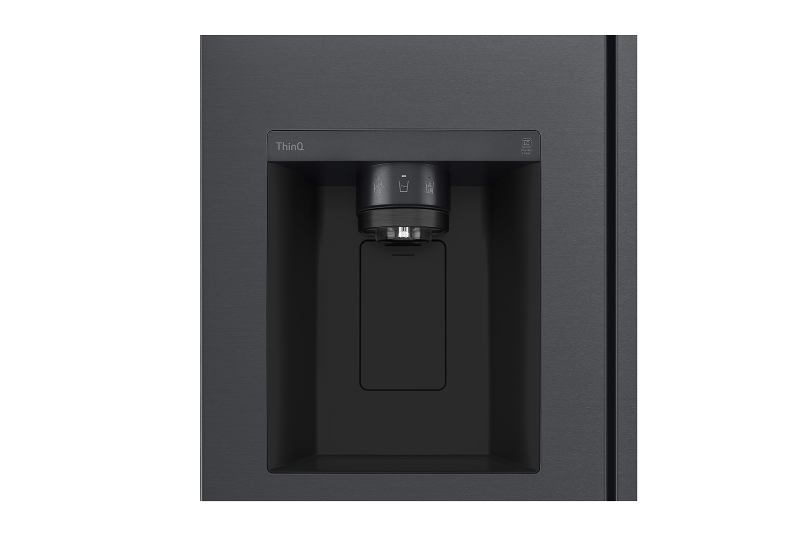LG 635L Door in Door™ Side by Side (Matte Black Stainless Steel), Energiklasse E, Vand-/isdispenser uden vandtilkobling, Smart Diagnosis™ med Wi-Fi, GSJV71MCLE