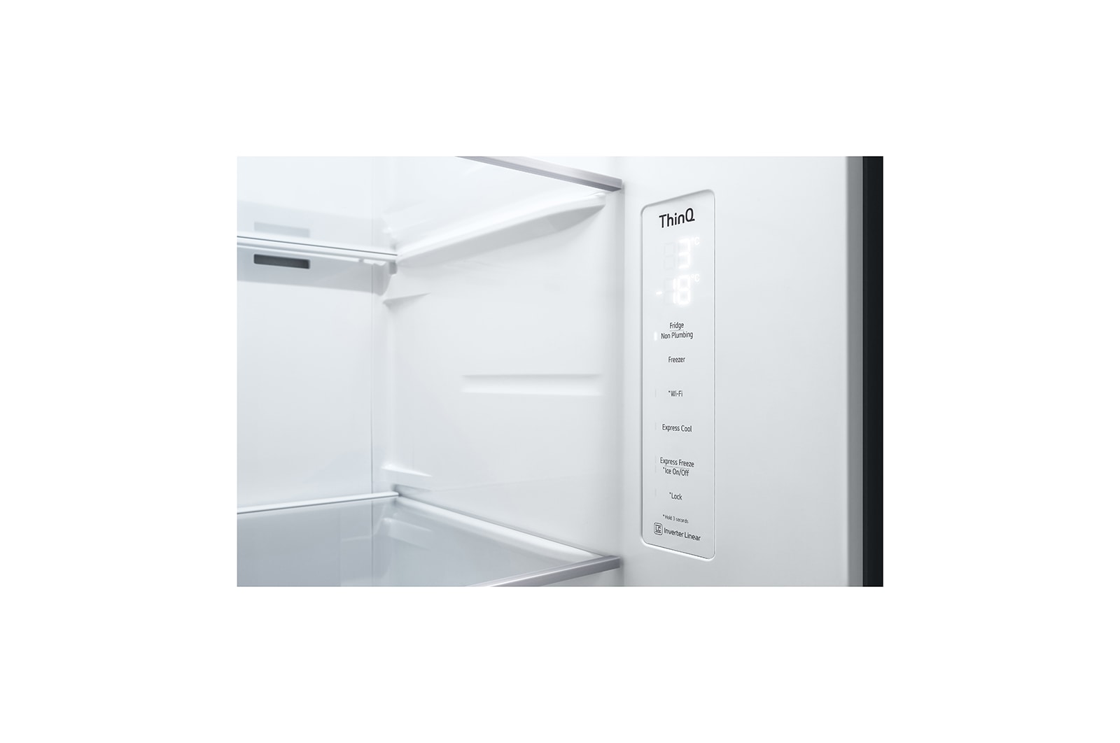LG 635L Door in Door™ Side by Side (Matte Black Stainless Steel), Energiklasse E, Vand-/isdispenser uden vandtilkobling, Smart Diagnosis™ med Wi-Fi, GSJV71MCLE