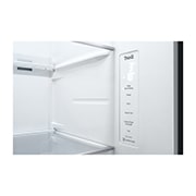 LG 635L Door in Door™ Side by Side (Matte Black Stainless Steel), Energiklasse E, Vand-/isdispenser uden vandtilkobling, Smart Diagnosis™ med Wi-Fi, GSJV71MCLE