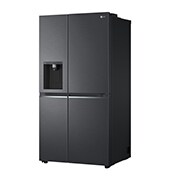 LG 635L Door in Door™ Side by Side (Matte Black Stainless Steel), Energiklasse E, Vand-/isdispenser uden vandtilkobling, Smart Diagnosis™ med Wi-Fi, GSJV71MCLE
