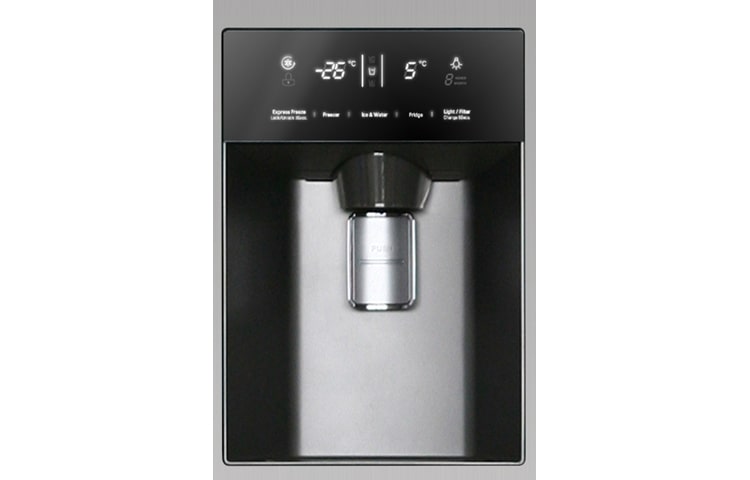 LG Afrimningsfrit side-by-side-skab i med isdispenser (508 L), GSL325PVCV