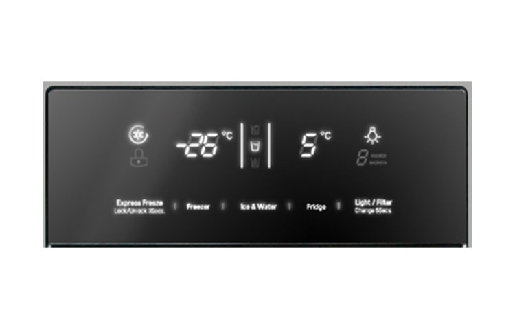LG Afrimningsfrit side-by-side-skab i med isdispenser (508 L), GSL325PVCV