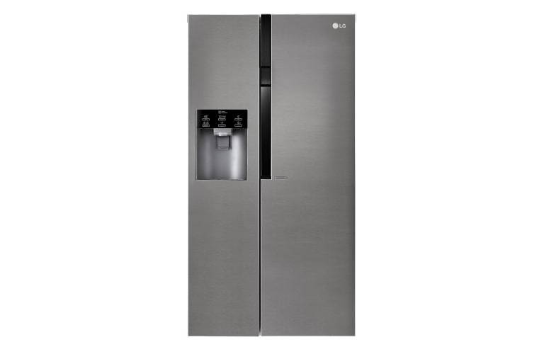LG 606L Side by Side (mørkegrå) - Is og vand dispenser Energiklasse F Plumbing, Smart Diagnosis™, GSL360ICEV
