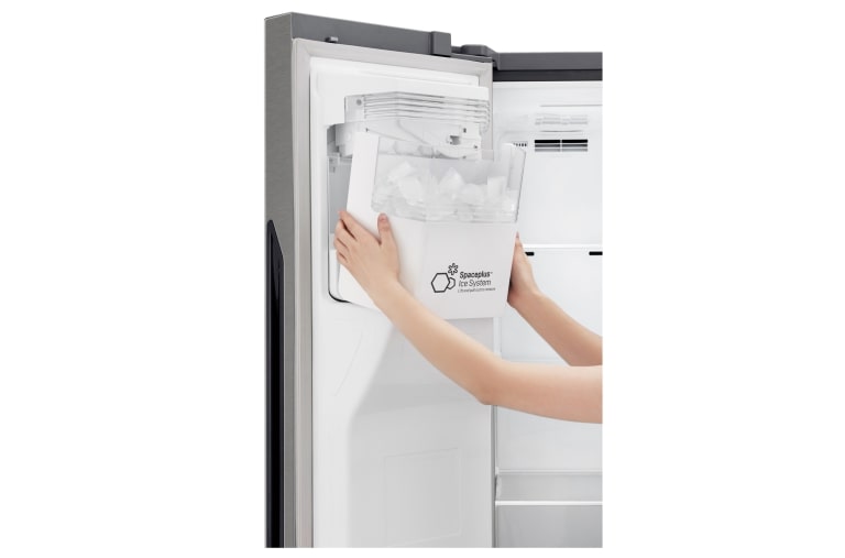 LG 606L Side by Side (mørkegrå) - Is og vand dispenser Energiklasse F Plumbing, Smart Diagnosis™, GSL360ICEV