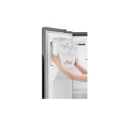 LG 606L Side by Side (mørkegrå) - Is og vand dispenser Energiklasse F Plumbing, Smart Diagnosis™, GSL360ICEZ