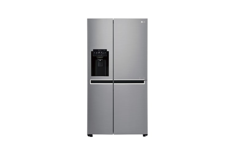 LG 625L Side by Side (Shiny Steel) Energiklasse F, Vand-/isdispenser med vandtilkobling, Smart Diagnosis™ med Wi-Fi, GSL760PZXV