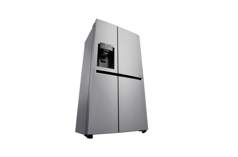 LG 625L Side by Side (Shiny Steel) Energiklasse F, Vand-/isdispenser med vandtilkobling, Smart Diagnosis™ med Wi-Fi, GSL760PZXV