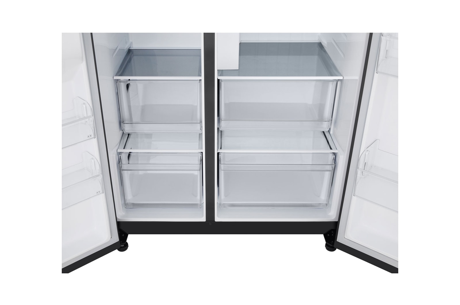 LG 638L Side by Side (Matte Black), Energiklasse E, Vand-/isdispenser med vandtilkobling, Smart Diagnosis™, GSLC40EPPE