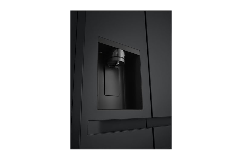 LG 638L Side by Side (Matte Black), Energiklasse E, Vand-/isdispenser med vandtilkobling, Smart Diagnosis™, GSLC40EPPE