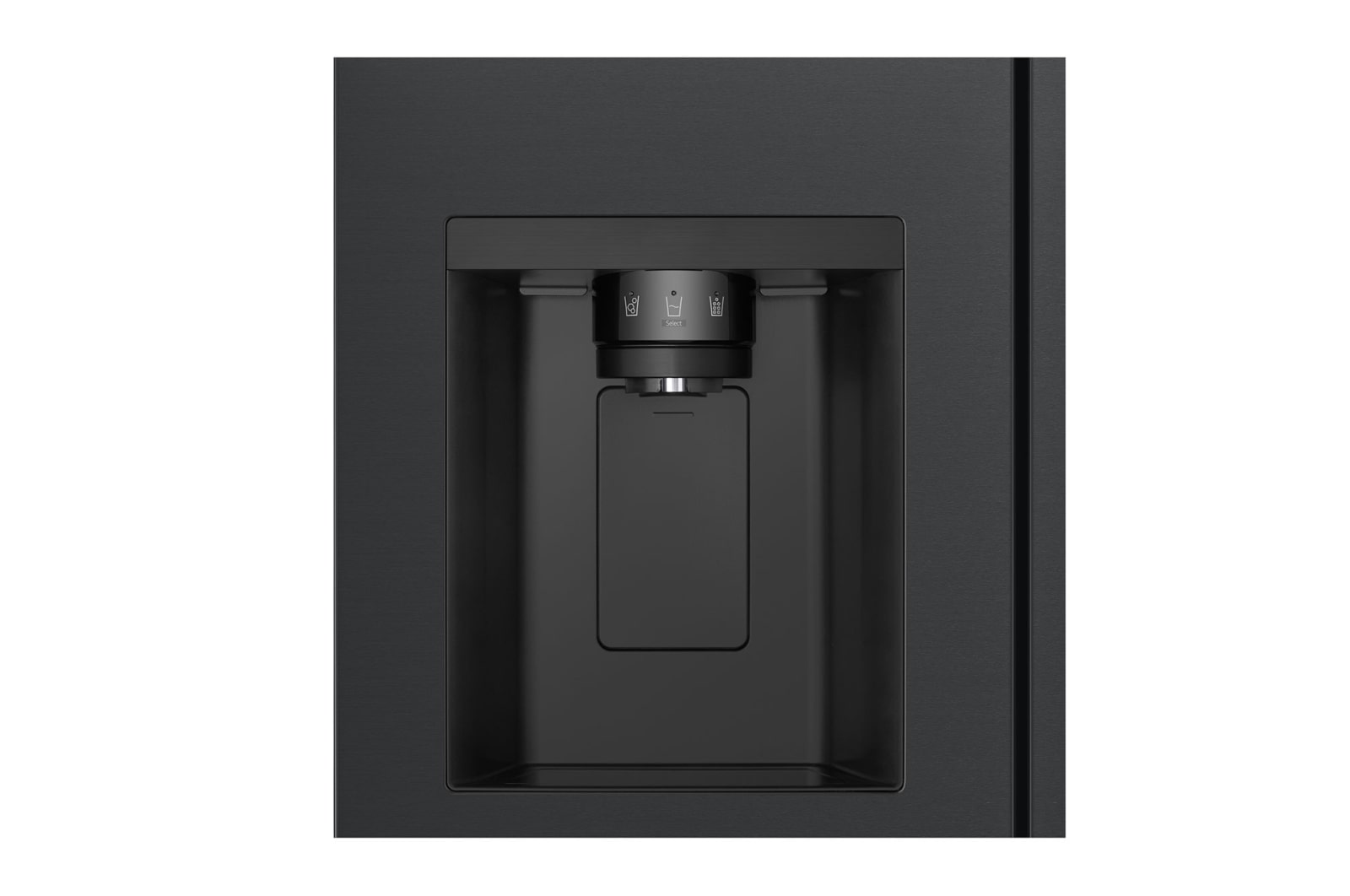LG 638L Side by Side (Matte Black), Energiklasse E, Vand-/isdispenser med vandtilkobling, Smart Diagnosis™, GSLC40EPPE
