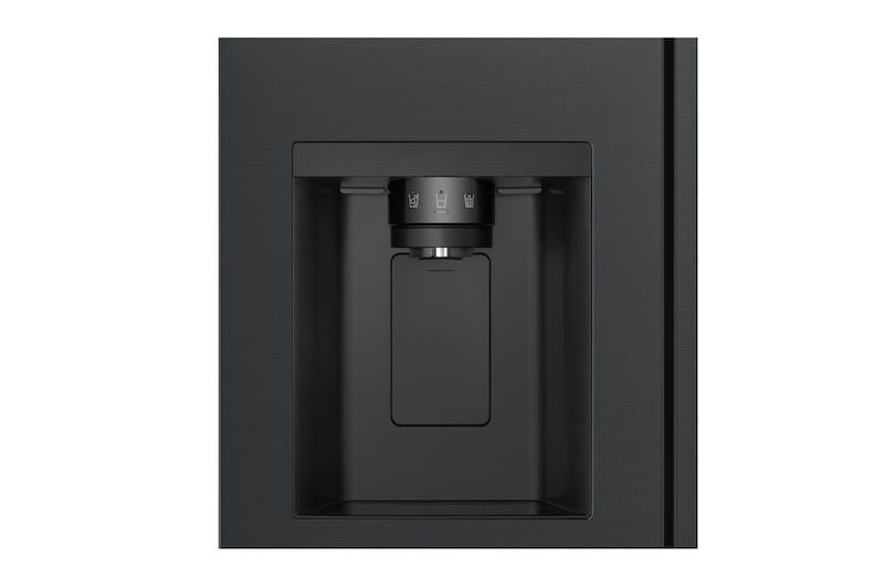 LG 638L Side by Side (Matte Black), Energiklasse E, Vand-/isdispenser med vandtilkobling, Smart Diagnosis™, GSLC40EPPE