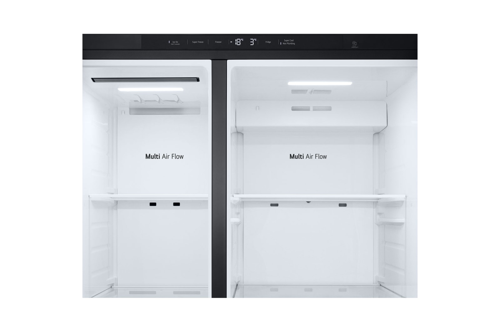 LG 638L Side by Side (Matte Black), Energiklasse E, Vand-/isdispenser med vandtilkobling, Smart Diagnosis™, GSLC40EPPE