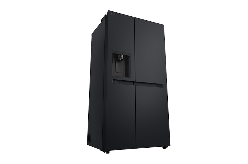 LG 638L Side by Side (Matte Black), Energiklasse E, Vand-/isdispenser med vandtilkobling, Smart Diagnosis™, GSLC40EPPE