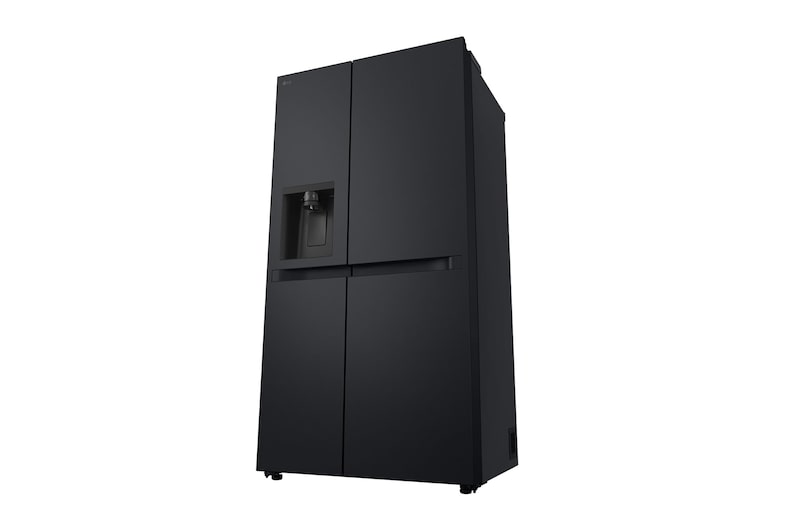 LG 638L Side by Side (Matte Black), Energiklasse E, Vand-/isdispenser med vandtilkobling, Smart Diagnosis™, GSLC40EPPE