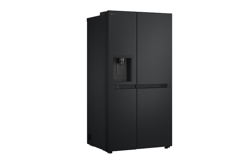 LG 638L Side by Side (Matte Black), Energiklasse E, Vand-/isdispenser med vandtilkobling, Smart Diagnosis™, GSLC40EPPE