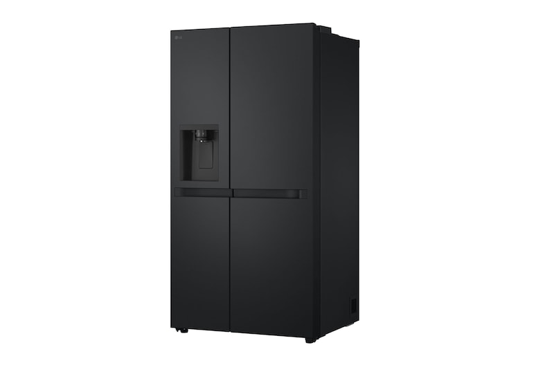 LG 638L Side by Side (Matte Black), Energiklasse E, Vand-/isdispenser med vandtilkobling, Smart Diagnosis™, GSLC40EPPE