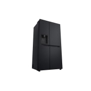 LG 638L Side by Side (Matte Black), Energiklasse E, Vand-/isdispenser med vandtilkobling, Smart Diagnosis™, GSLC40EPPE