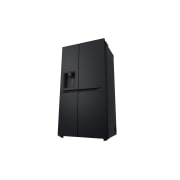 LG 638L Side by Side (Matte Black), Energiklasse E, Vand-/isdispenser med vandtilkobling, Smart Diagnosis™, GSLC40EPPE