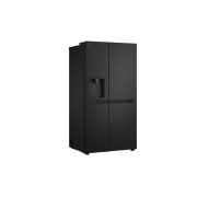 LG 638L Side by Side (Matte Black), Energiklasse E, Vand-/isdispenser med vandtilkobling, Smart Diagnosis™, GSLC40EPPE