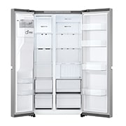 LG 638L Side by Side (Prime Silver), Energiklasse E, Vand-/isdispenser med vandtilkobling, Smart Diagnosis™, GSLC40PYPE