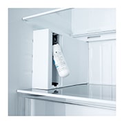 LG 638L Side by Side (Prime Silver), Energiklasse E, Vand-/isdispenser med vandtilkobling, Smart Diagnosis™, GSLC40PYPE