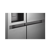 LG 638L Side by Side (Prime Silver), Energiklasse E, Vand-/isdispenser med vandtilkobling, Smart Diagnosis™, GSLC40PYPE