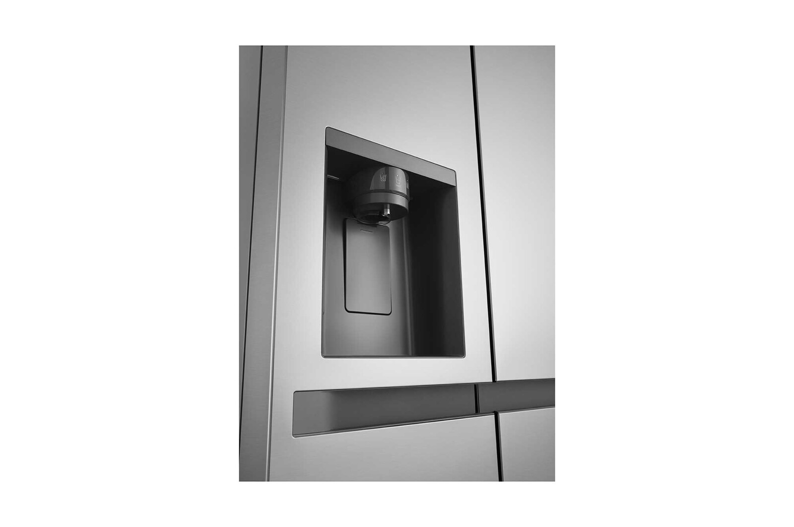 LG 641L Side by Side (Prime Silver), Energiklasse E, Vand-/isdispenser uden vandtilkobling, Smart Diagnosis™, GSLC41PYPE