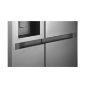 LG 641L Side by Side (Prime Silver), Energiklasse E, Vand-/isdispenser uden vandtilkobling, Smart Diagnosis™, GSLC41PYPE