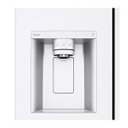 LG 635L Side by Side (Hvid), Is og vand dispenser, Energiklasse E, Vand-/isdispenser uden vandtilkobling, Smart Diagnosis™ med Wi-Fi, GSLV71SWTE