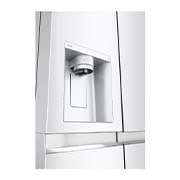 LG 635L Side by Side (Hvid), Is og vand dispenser, Energiklasse E, Vand-/isdispenser uden vandtilkobling, Smart Diagnosis™ med Wi-Fi, GSLV71SWTE