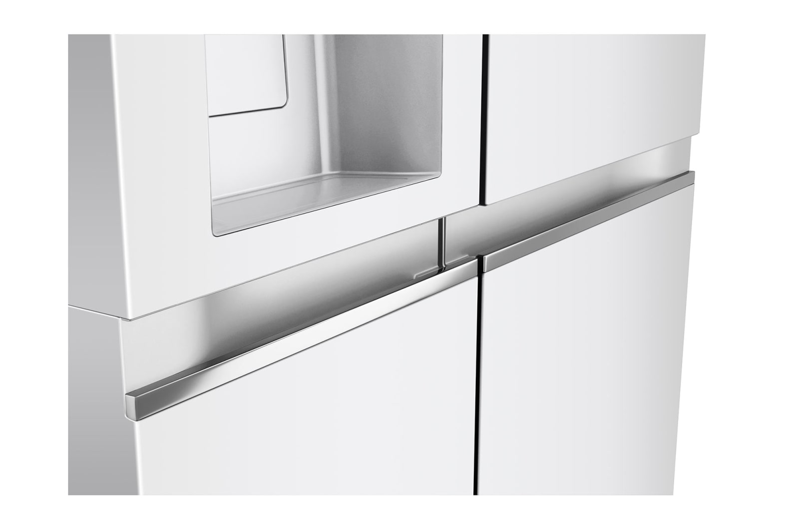 LG 635L Side by Side (Hvid), Is og vand dispenser, Energiklasse E, Vand-/isdispenser uden vandtilkobling, Smart Diagnosis™ med Wi-Fi, GSLV71SWTE