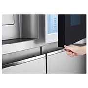 LG 635L InstaView Door in Door™ Side by Side (Metal Sorbet), Energiklasse F, Vand-/isdispenser uden vandtilkobling, Smart Diagnosis™ med Wi-Fi, GSXV91MBAF