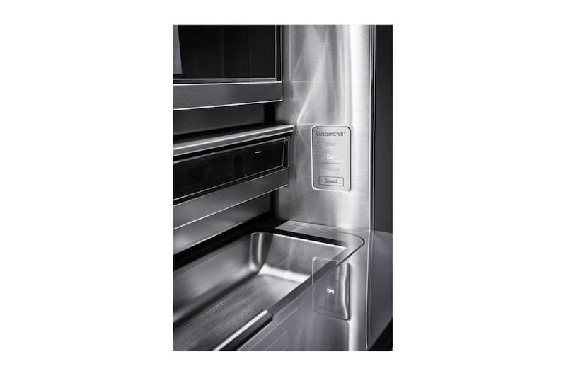LG SIGNATURE - 643L InstaView Door™ in Door French Door (Noble Steel) Energy Class F, Vand-/isdispenser med vandtilkobling og Smart Diagnosis™ med Wi-Fi