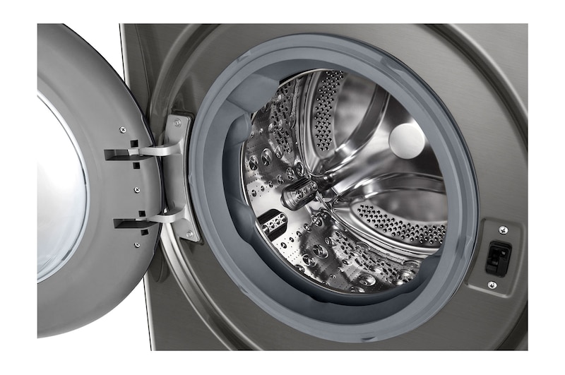 LG 10 kg / 6 kg Kombineret vaskemaskine/tørretumbler(Platinum Silver) - Steam, Energiklasse A/D, TurboWash™360, AI DD™, Smart Diagnosis™ med Wi-Fi, CV94V7S2QN