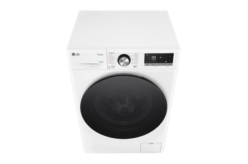 LG 10 kg / 6 kg Kombineret vaskemaskine/tørretumbler(Hvid) - Steam, Energiklasse A/D, TurboWash™360, AI DD™, Smart Diagnosis™ med Wi-Fi, CV94V7S2WN