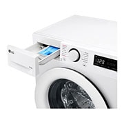 LG Slim 8 kg / 5 kg Kombineret vaskemaskine/tørretumbler(Hvid) - Steam, Energiklasse E, AI DD™, Smart Diagnosis™, 47,5 cm dyb, F2DV707S2W1