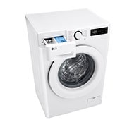 LG Slim 8 kg / 5 kg Kombineret vaskemaskine/tørretumbler(Hvid) - Steam, Energiklasse E, AI DD™, Smart Diagnosis™, 47,5 cm dyb, F2DV707S2W1