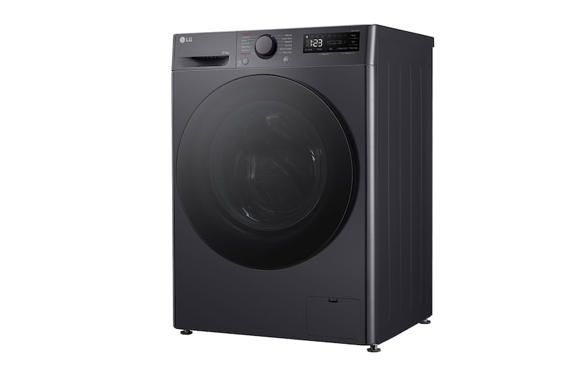 LG 10 kg / 6 kg Kombineret vaskemaskine/tørretumbler(Middle Black) - Steam, Energiklasse A/D, AI DD™, Smart Diagnosis™, F4Y5RRPYJ