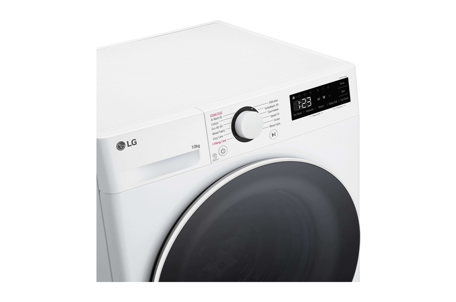 LG 10 kg Vaskemaskin(Hvid) - Steam, Energiklasse A, TurboWash360™, AI DD™, Smart Diagnosis™, F4Y5RYW0WY