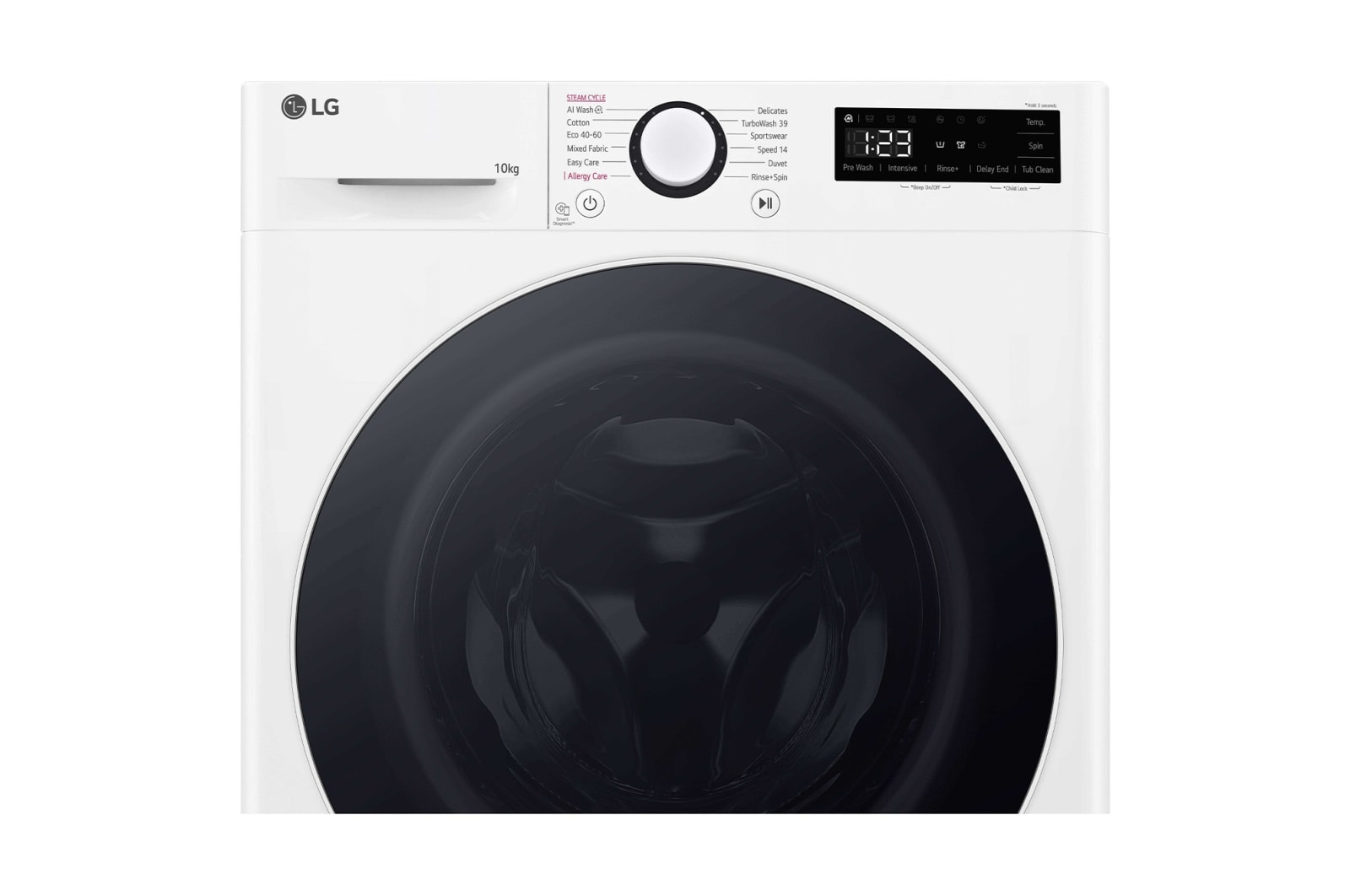 LG 10 kg Vaskemaskin(Hvid) - Steam, Energiklasse A, TurboWash360™, AI DD™, Smart Diagnosis™, F4Y5RYW0WY