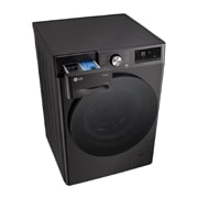 LG 11 kg / 6 kg Kombineret vaskemaskine/tørretumbler(Sort) - Steam, Energiklasse A/D, TurboWash™360, AI DD™, Smart Diagnosis™ med Wi-Fi, P4Y7ERPYZ