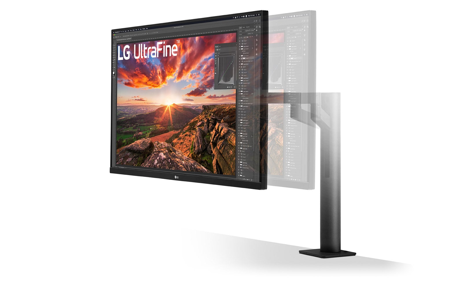 LG 31,5'' UHD 4K Ergo IPS-skærm med USB Type-C™, 32UN880-B