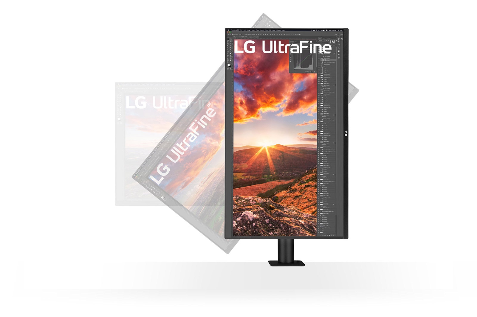 LG 31,5'' UHD 4K Ergo IPS-skærm med USB Type-C™, 32UN880-B