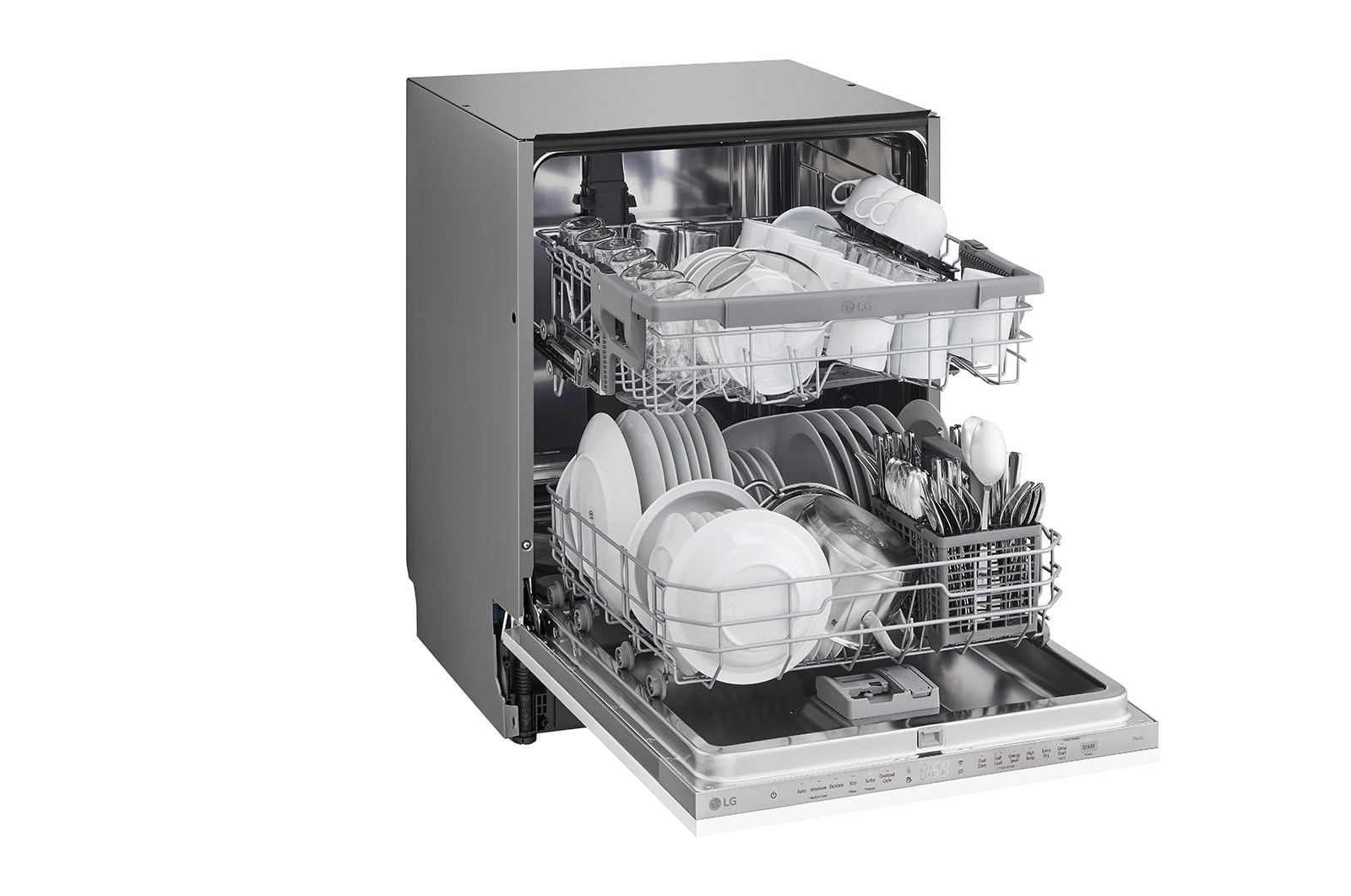 LG QuadWash™ Opvaskemaskine (til indbygget), Energiklasse D og Smart Diagnosis™ med Wi-Fi, DB242TX