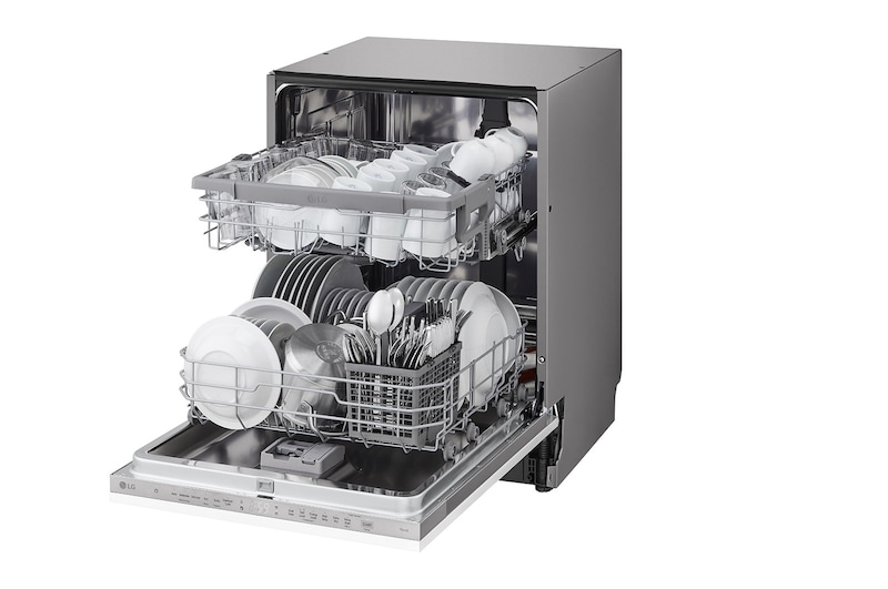 LG QuadWash™ Opvaskemaskine (til indbygget), Energiklasse D og Smart Diagnosis™ med Wi-Fi, DB242TX