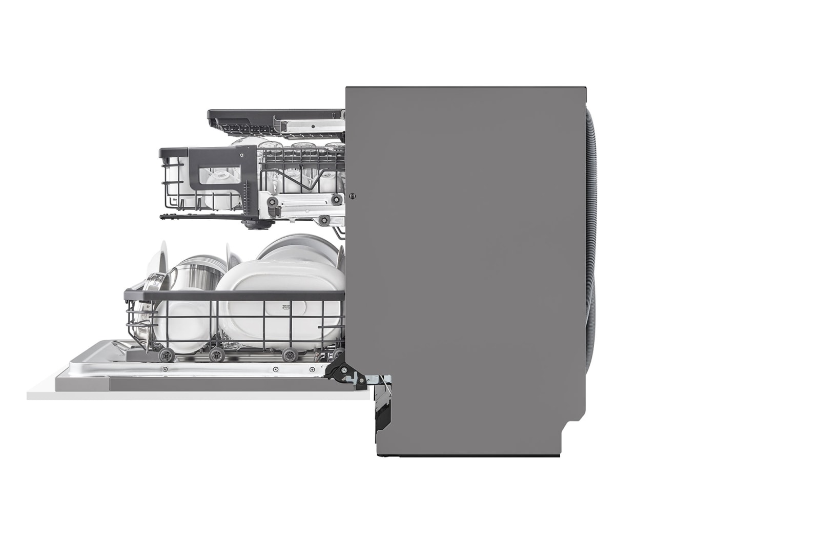 LG QuadWash™ Steam-opvaskemaskine (til indbygget), Energiklasse A, Auto Open Dry-funktion og Smart Diagnosis™ med Wi-Fi, DB475TXS